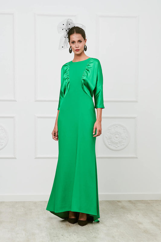 VESTIDO MADRINA BALMES VERDE CESPED