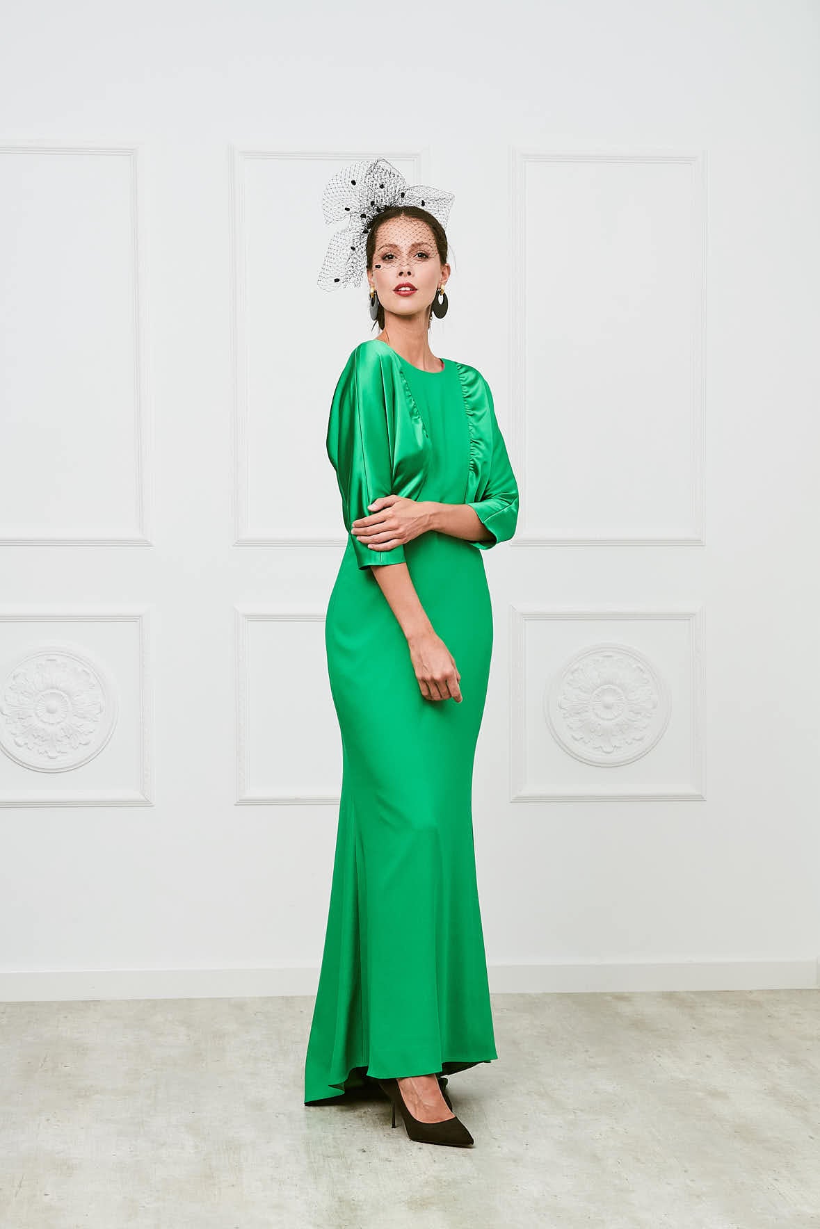 VESTIDO MADRINA BALMES VERDE CESPED