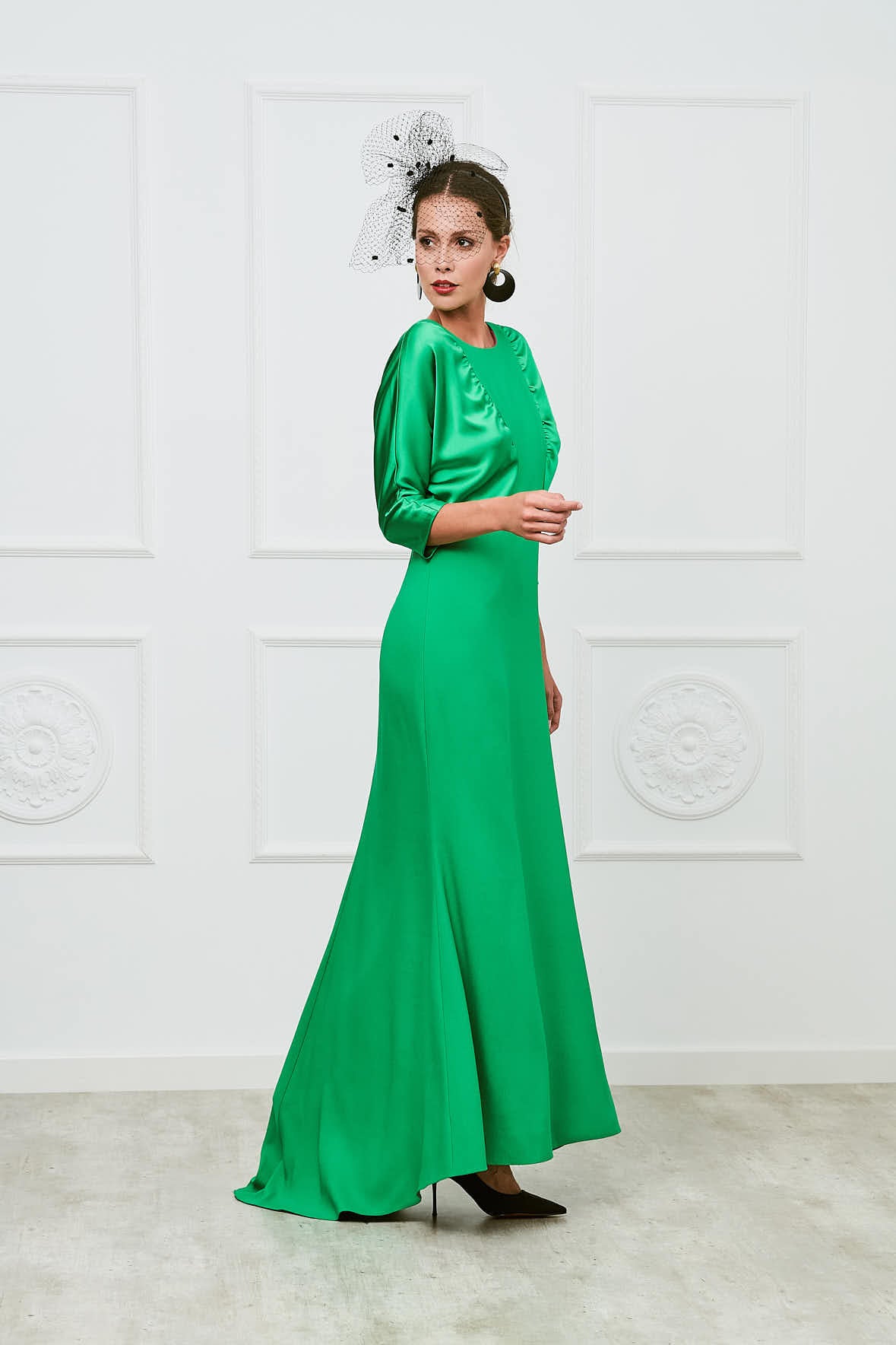 VESTIDO MADRINA BALMES VERDE CESPED